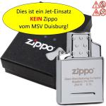 Zippo MSV Duisburg Feuerzeug Chrom satin poliert Silber Blau Schwarz matt MSV