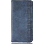 Blaue Motorola Moto G84 Hüllen Art: Flip Cases mit Bildern aus Leder kratzfest 