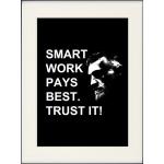 Zitate Gerahmtes Poster Für Fans Und Sammler - Smart Work Pays Best. Trust It!, Conor McGregor (40 x 30 cm)