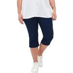 Blaue Zizzi Capri-Jeans aus Baumwollmischung für Damen Größe L Große Größen Weite 42 