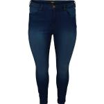 Zizzi Slim-fit-Jeans »ZI-AMY LONG« elastischer Baumwollstretch, blau, darkblue used