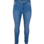 Zizzi Slim-fit-Jeans »ZI-AMY LONG« elastischer Baumwollstretch, blau, blue-used