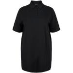 Reduzierte Schwarze Bestickte Kurzärmelige Zizzi Sommerkleider mit Knopf aus Baumwolle für Damen Größe 3 XL 