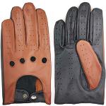 Schwarze Touchscreen-Handschuhe aus Leder für Herren Größe S für den für den Winter 