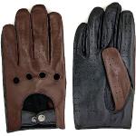 Schwarze Touchscreen-Handschuhe aus Leder für Herren Größe S 