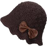 Braune Elegante Damenhüte aus Baumwolle Einheitsgröße für Partys für den für den Winter 