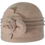 Khakifarbene Vintage Damenhüte aus Wolle Einheitsgröße für den für den Winter 