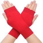 Rote Fingerlose Handschuhe & Halbfinger-Handschuhe für Damen Einheitsgröße für den für den Winter 