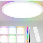 Reduzierte Weiße Runde Dimmbare LED Deckenleuchten aus Kunststoff Farbwechsel | RGB 