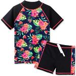 Schwarze Sportbadeanzüge & Schwimmanzüge für Kinder mit Fee-Motiv aus Polyamid für Mädchen 2-teilig für den für den Sommer 