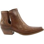 Braune Cowboy-Boots & Cowboystiefeletten aus Leder für Damen Größe 38 