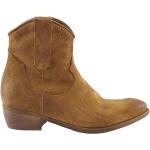 Braune Cowboy-Boots & Cowboystiefeletten aus Veloursleder für Damen Größe 37 