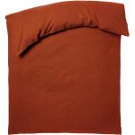 Dunkelorange Unifarbene Zoeppritz bügelfreie Bettwäsche aus Textil 