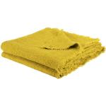 Safrangelbe Unifarbene Skandinavische Zoeppritz Honeybee Kuscheldecken & Wohndecken aus Textil 