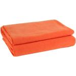 Orange Unifarbene Zoeppritz Kuscheldecken & Wohndecken aus Fleece 
