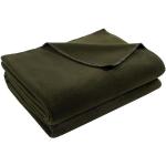 Dunkelgrüne Unifarbene Zoeppritz Kuscheldecken & Wohndecken aus Textil 