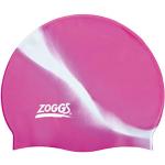 Zoggs Unisex – Erwachsene Multi Colour Silicone Cap Badekappe, Pink/Weiß, One Size
