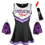 Reduzierte Violette Cheerleader-Kostüme für Damen Größe XS 