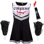 Schwarze Cheerleader-Kostüme für Damen Größe L 