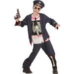 Schwarze Widmann Zombiepolizei-Kostüme für Kinder Größe 158 