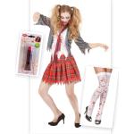 Rote Zombieschulmädchen-Kostüme & Schulmädchen-Halloweenkostüme 