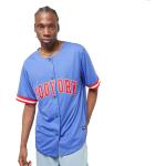 Blaue Sportliche ZOO YORK Baseball-Shirts aus Jersey für Herren Größe M 