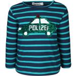 Dunkelblaue Langärmelige zoolaboo Pailletten Shirts für Kinder aus Baumwolle für Jungen Größe 80 