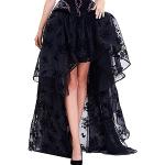 Schwarze Burlesque Maxiröcke aus Mesh für Damen Größe 6 XL 