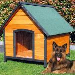 Schwarze Hundehütten isoliert & Hundehütten wetterfest aus Holz 