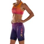 Zoot Damen Triathlon 8 Inch Hose Style Sunset mit 2D Sitzpolster, Seitentaschen, LSF 50+ und Seamlink-Nähten