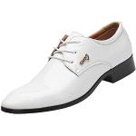 Reduzierte Weiße Business Hochzeitsschuhe & Oxford Schuhe mit Schnürsenkel aus Leder für Herren Größe 42 