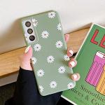 Grüne Samsung Galaxy S21 5G Hüllen Art: Bumper Cases mit Gänseblümchen-Motiv mit Bildern 
