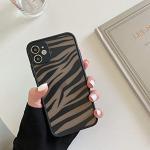 Reduzierte Schwarze Animal-Print iPhone 11 Hüllen Art: Hybrid Cases mit Tiermotiv mit Muster aus Silikon kratzfest für Damen 