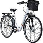 ZÜNDAPP E Damenrad 700c E-Bike Pedelec Z510 Citybike Elektrofahrrad 28" Fahrrad (weiß/orange, 48 cm)
