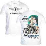 Weiße Pin Up Zündapp T-Shirts für Herren Größe L 