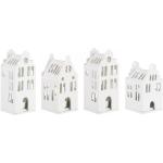 Weiße Räder Wohnzubehör Lichthäuser & Weihnachtsdörfer aus Porzellan 4-teilig 