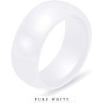 Nickelfreie Weiße Keramik Ringe poliert aus Keramik für Damen zur Hochzeit 