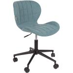 Reduzierte Blaue Zuiver OMG Bürostühle & Schreibtischstühle aus Textil höhenverstellbar Breite 50-100cm, Höhe 50-100cm, Tiefe 50-100cm 