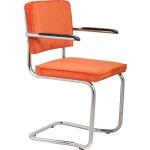 Reduzierte Orange Retro Zuiver Retro Freischwinger Stühle aus Stoff stapelbar Breite 50-100cm, Höhe 50-100cm, Tiefe 0-50cm 