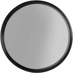 Schwarze Minimalistische Zuiver Runde Runde Wandspiegel aus Metall 