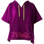 Auberginefarbene Zumba Fitness Damensweatshirts Metallic aus Baumwolle Größe XL 