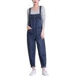 Blaue Casual Jeans-Latzhosen aus Denim für Damen Größe 4 XL Große Größen 