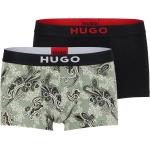 Schwarze Unifarbene HUGO BOSS HUGO Herrenboxershorts aus Baumwolle Größe XS 2-teilig 