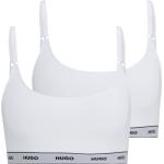 Weiße HUGO BOSS HUGO Bio BHs aus Baumwolle mit verstellbaren Trägern für Damen Größe XS 