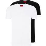 Schwarze HUGO BOSS HUGO Nachhaltige V-Ausschnitt T-Shirts aus Baumwolle für Herren Größe XS 2-teilig 
