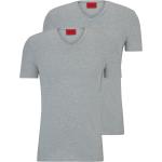 Hellgraue HUGO BOSS HUGO Nachhaltige V-Ausschnitt T-Shirts aus Baumwolle für Herren Größe XS 2-teilig 