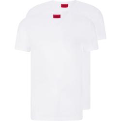 Zweier-Pack T-Shirts aus elastischem Baumwoll-Jersey mit V-Ausschnitt