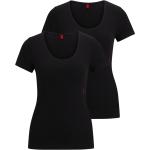 Schwarze HUGO BOSS HUGO Bio T-Shirts aus Baumwolle für Damen Größe XS 2-teilig 