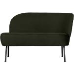 Zweier Sofa Samt Retro in Dunkelgrün 110 cm breit - 65 cm tief