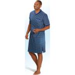Blaue Kurzärmelige bader Herrennachthemden aus Baumwolle Größe 3 XL 
